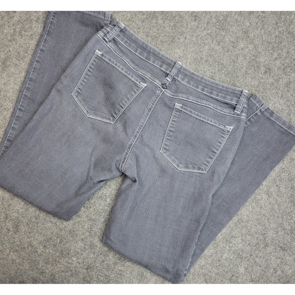 Prana Jeans Womens 6/28 Gray Denim Dark Wash Kayla Flat Front Skinny Leg Preppy